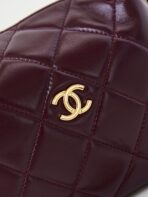 HOBO BAG 18 IN WINE RED SOFT LAMBSKIN GOLD CHAIN - Image 3