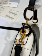 SADDLE BAG 25 WITH STRAP LATTE BLACK MIX WHITE GRAINED - Image 7