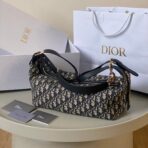 LARGE D-JOURNEY SHOULDER BAG 33 IN BLACK MONOGRAM OBLIQUE JACQUARD