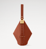 LOW KEY COOKIE MM 32 IN COGNAC BROWN CALFSKIN GOLD HARDWARE - Image 3