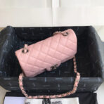 MINI FLAP BAG 20CM PINK LAMBSKIN GOLD HARDWARE - Image 4