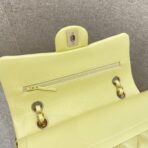 FLAP BAG 23CM PASTEL YELLOW LAMBSKIN GOLD HARDWARE - Image 6