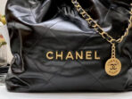 CC HOBO BAG 22 BLACK LAMBSKIN GOLD HARDWARE - Image 3