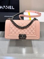 BOY BAG MEDIUM 25 PINK CAVIAR RUTHENIUM HARDWARE - Image 7