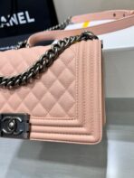 BOY BAG MEDIUM 25 PINK CAVIAR RUTHENIUM HARDWARE - Image 9