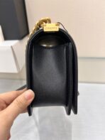 BOY BAG MEDIUM 25 BLACK CHEVRON CAVIAR RUTHENIUM HARDWARE - Image 6