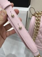 BOY BAG MEDIUM 25 LIGHT PINK CAVIAR GOLD HARDWARE - Image 7