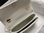 CC TRENDY 20CM WHITE LAMBSKIN GOLD HARDWARE - Image 9