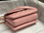 CC TRENDY 20CM PINK LAMBSKIN GOLD HARDWARE - Image 5