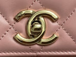CC TRENDY 20CM PINK LAMBSKIN GOLD HARDWARE - Image 7
