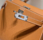HM KELLY MINI 20 GOLDEN BROWN  SILVER HARDWARE - Image 7