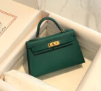 HM KELLY MINI 20 GREEN  GOLD HARDWARE - Image 3