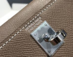 HM KELLY MINI 20 ETOUPE  SILVER HARDWARE - Image 6