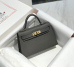 HM KELLY MINI 20 DARK GREY  GOLD HARDWARE - Image 3