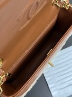 CC 24K TEDDY WOOL BAG LAMBSKIN IN BROWN - Image 9