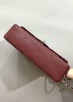 FLAP BAG 25 IN WINE CAVIAR LAMBSKIN SILVER HARDWARE - Image 10