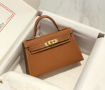HM KELLY MINI 20 GOLDEN BROWN  GOLD HARDWARE - Image 4