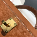 HM KELLY MINI 20 GOLDEN BROWN  GOLD HARDWARE - Image 6