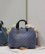 LARGE TOUJOURS 37 BLUE DENIM OBLIQUE JACQUARD - Image 8