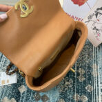CC MEDIUM 26 FLAP BAG IN PEANUT LAMBSKIN - Image 9