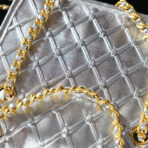 CC MINI 20 FLAP BAG METALLIZED CALFSKIN GOLD HARDWARE - Image 8