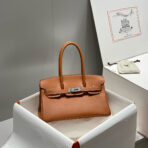 HM SHOULDER BIRKIN 29CM BROWN  SILVER HARDWARE - Image 2