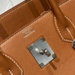 HM SHOULDER BIRKIN 29CM BROWN  SILVER HARDWARE - Image 7