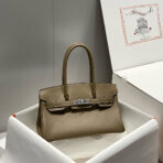 HM SHOULDER BIRKIN 29CM GRAY  SILVER HARDWARE