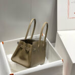 HM SHOULDER BIRKIN 29CM GRAY  SILVER HARDWARE - Image 3