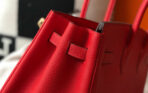 HM BIRKIN BAG 30 RED  GOLD BUCKLE - Image 7