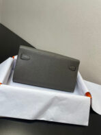 KELLY CLASSIQUE TO GO WALLET  20 IN GREY WITH GOLD HARDWARE - Image 3