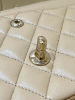 FLAP BAG 25 IN BEIGE  GOLD HARDWARE - Image 10