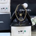 CC 25 HANDBAG IN BLACK 30 GRAINED CALFSKIN GOLD HARDWARE - Image 2