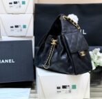 CC 25 HANDBAG IN BLACK 30 GRAINED CALFSKIN GOLD HARDWARE - Image 4