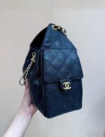 CC 25 HANDBAG IN BLACK 30 GRAINED CALFSKIN GOLD HARDWARE - Image 9