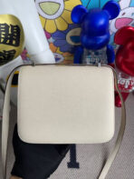 HM CONSTANCE BAGS 19 WHITE LAMBSKIN SILVER H BUCKLE MIX - Image 4