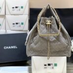 CC 25 HANDBAG IN GRAY 40 SUEDE  GOLD HARDWARE