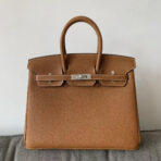 HM BIRKIN 35CM BAG BROWN  SILVER HARDWARE