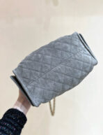 CC 25 HANDBAG IN GREY 30 SUEDE GOLD HARDWARE - Image 8