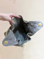 CC 25 HANDBAG IN GREY 30 SUEDE GOLD HARDWARE - Image 7