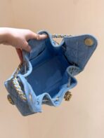 CC 25 HANDBAG IN BLUE 30 DENIM GOLD HARDWARE - Image 3