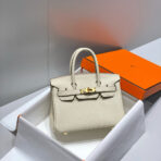 HM BIRKIN 20CM BAG MILKY WHITE   GOLD HARDWARE - Image 2