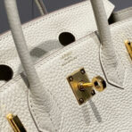 HM BIRKIN 20CM BAG MILKY WHITE   GOLD HARDWARE - Image 7