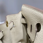 HM BIRKIN 20CM BAG MILKY WHITE   GOLD HARDWARE - Image 8