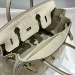 HM BIRKIN 20CM BAG MILKY WHITE   GOLD HARDWARE - Image 6