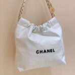 CC HOBO BAG 37 WHITE CC BLACK LAMBSKIN GOLD HARDWARE - Image 2