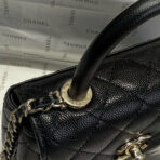 MINI FLAP BAG 14 IN BLACK GRAINED CALFSKIN GOLD HARDWARE - Image 8