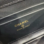 MINI FLAP BAG 14 IN BLACK GRAINED CALFSKIN GOLD HARDWARE - Image 3