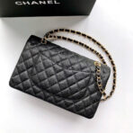 FLAP BAG 25 IN BLACK CAVIAR LEATHER GOLD HARDWARE - Image 6
