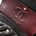 FLAP BAG 25 IN BLACK CAVIAR LEATHER GOLD HARDWARE - Image 4